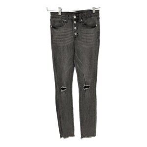 Nwt JOE'S JEANS GIRLS THE SAM JEAN HIGH RISE, DISTRESSED, GREY, SUPER SKINNY -14